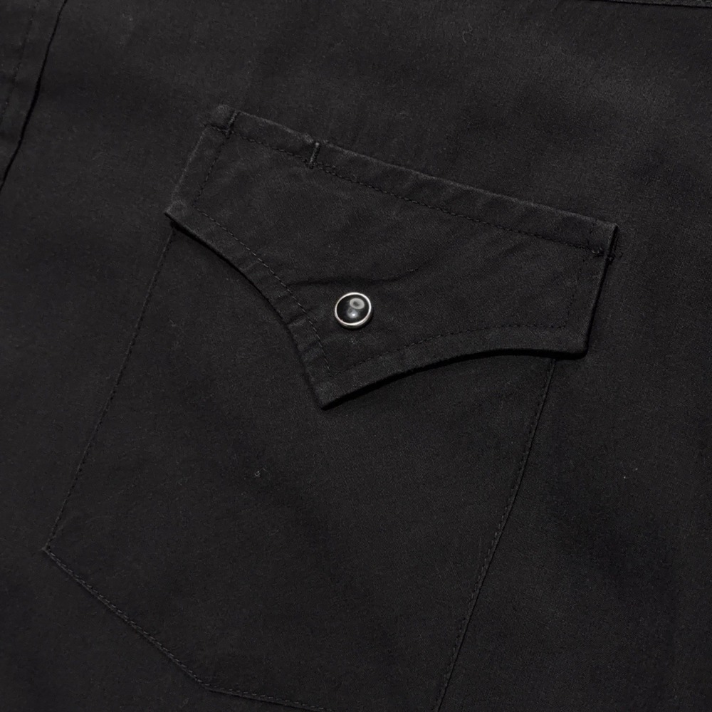 Vintage Ely Cattleman Black Pearl Snap Western Short Sleeve Button Up 2XL 18 - Picture 3 of 12